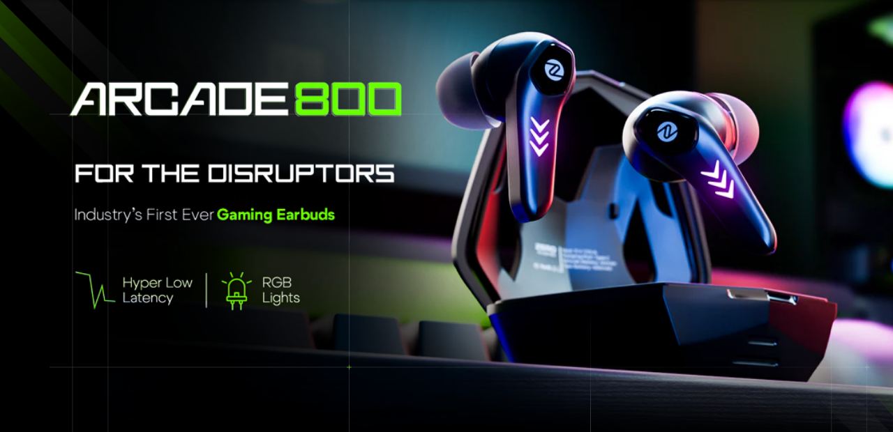 Arcade 800 Earbuds – Hyper Low Latency with RGB Case & Buds