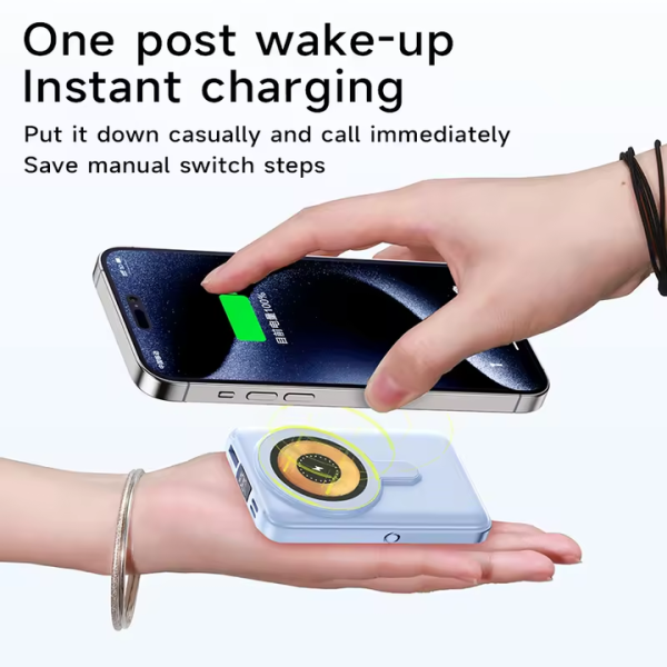 66W Fast Charging Wireless Power Bank – Magnetic with Built-in Cables